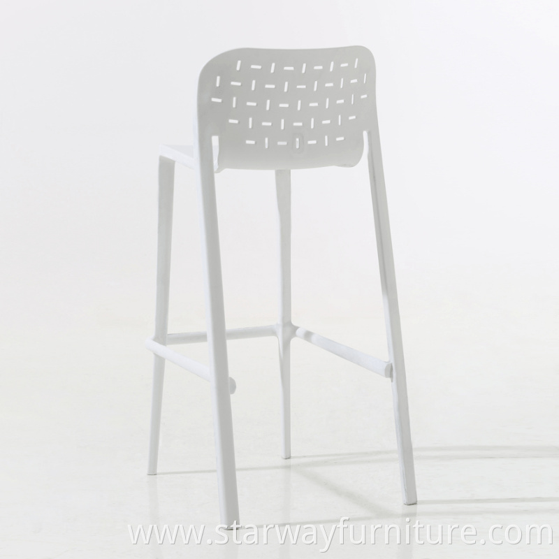 New original design stacking plastic bar stools high bar chair for Hotel restaurant and cafe wholesale